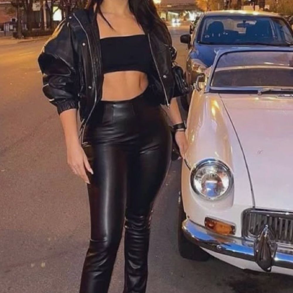Faux  Leather leggings
